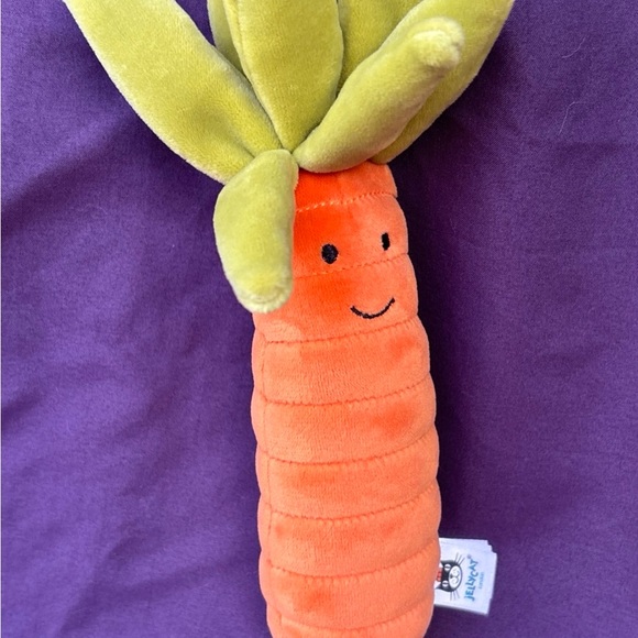 Jellycat Vivacious Vegetable CARROT Happy Fun Orange Foodie out of stock gift - Picture 7 of 10